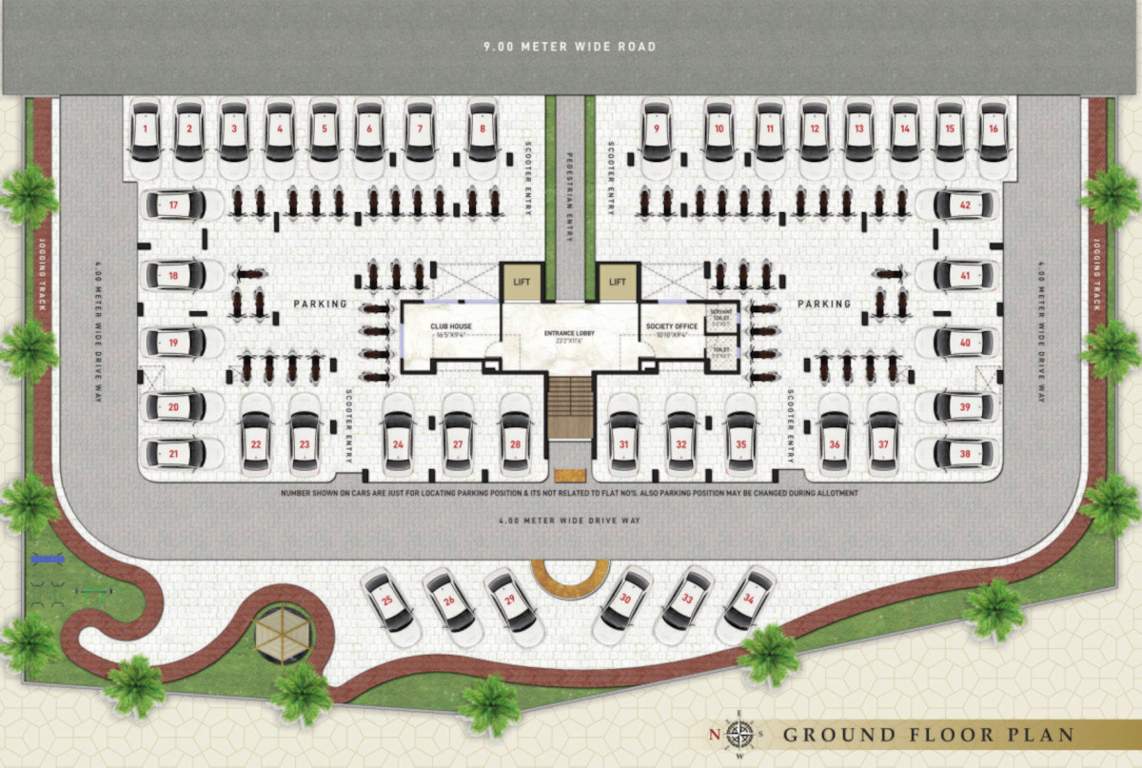  om shree shrushti Om Shree Shrushti Ground Floor Cluster Plan