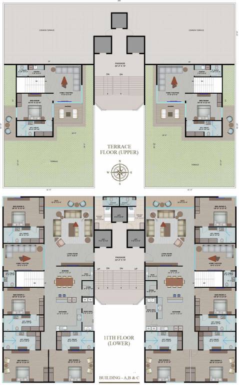 altezza A, B And C Cluster Plan For 11th Floor