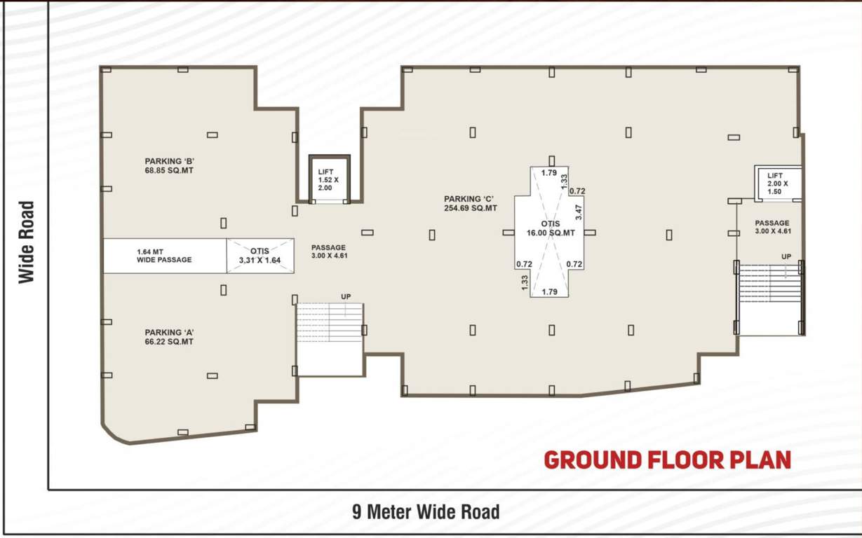 jalaram heritage Block A & B Ground Floor Cluster Plan