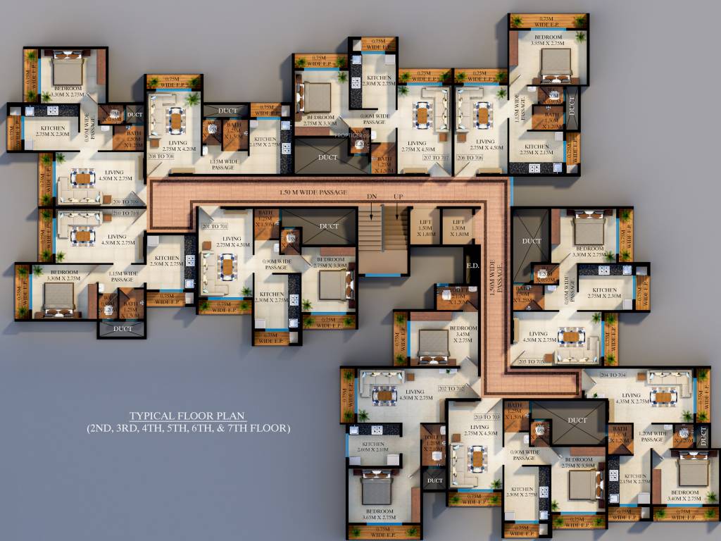  pride Pride Wing C Cluster Plan From 2nd To 7th Floor