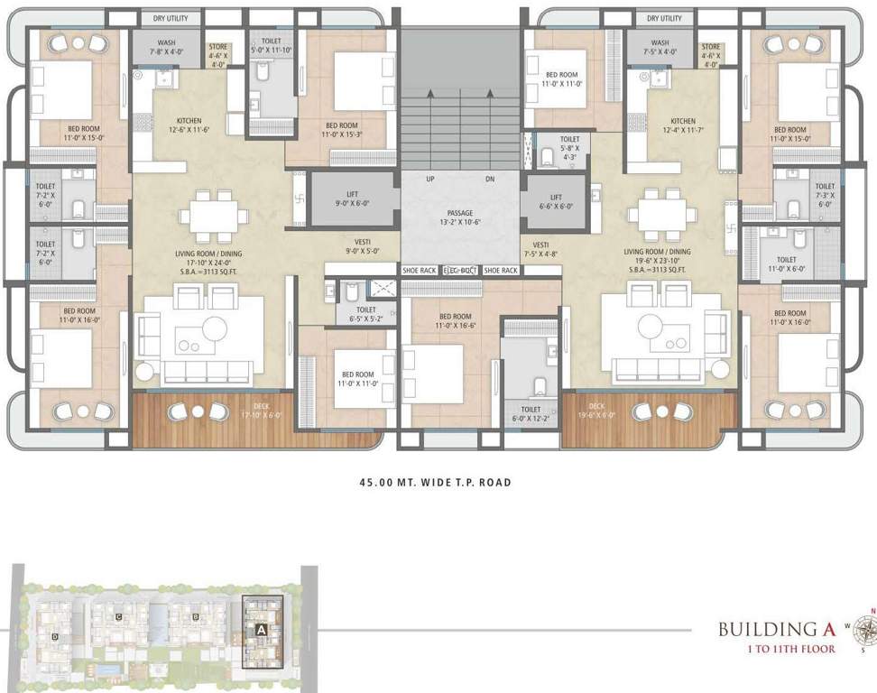  millionaires lifestyle Building A Cluster Plan from 1st to 11th Floor