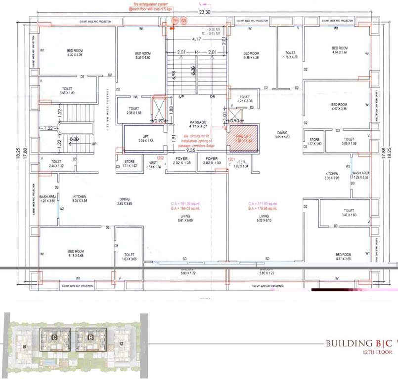 millionaires lifestyle Building B And Building C Cluster Plan for 12th Floor