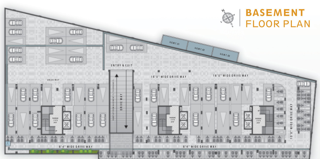 serenity homes Block A, B & C Basement Cluster Plan