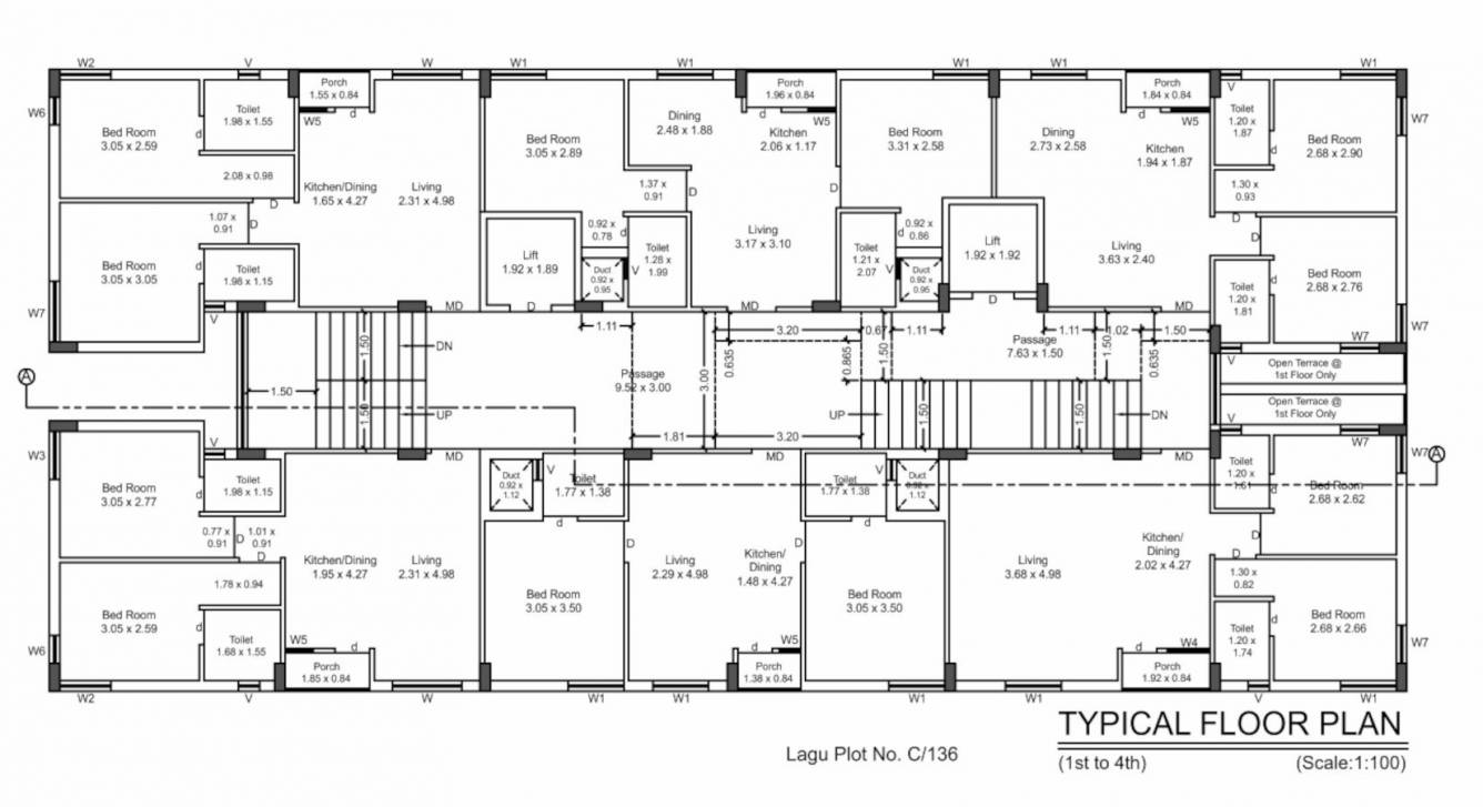  samay 2 Samay 2 Cluster Plan from 1st to 4th Floor
