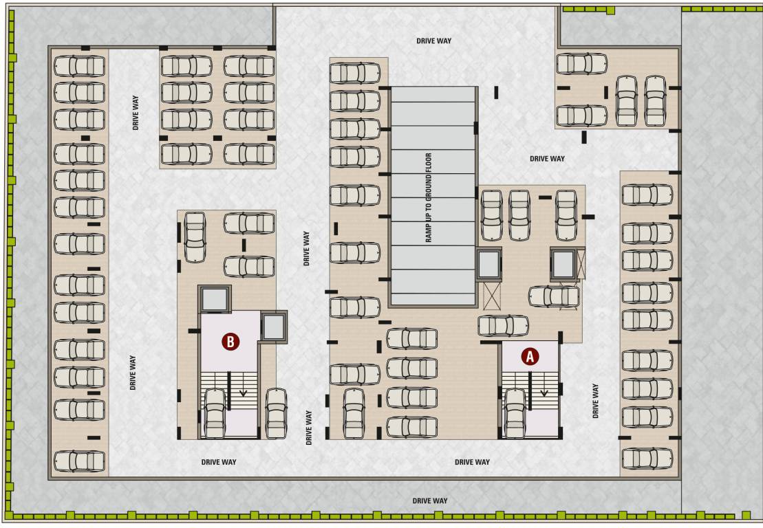  swagatam 99 A, B Basement Cluster Plan