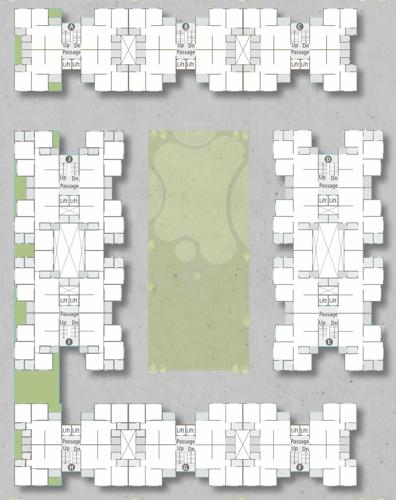  ratnam-greenfield Block A, B, C, D, E, F, G, H, I & J Cluster Plan from 1st to 7th Floor