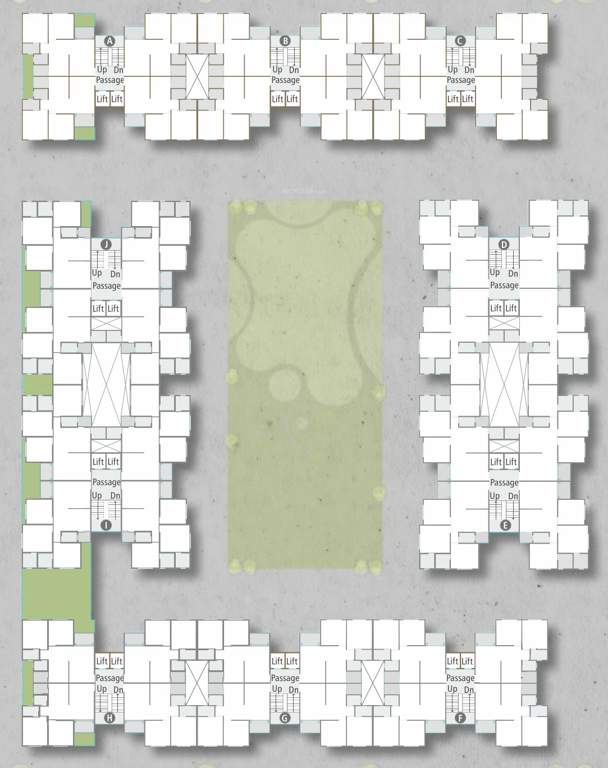  ratnam greenfield Block A, B, C, D, E, F, G, H, I & J Cluster Plan from 1st to 7th Floor