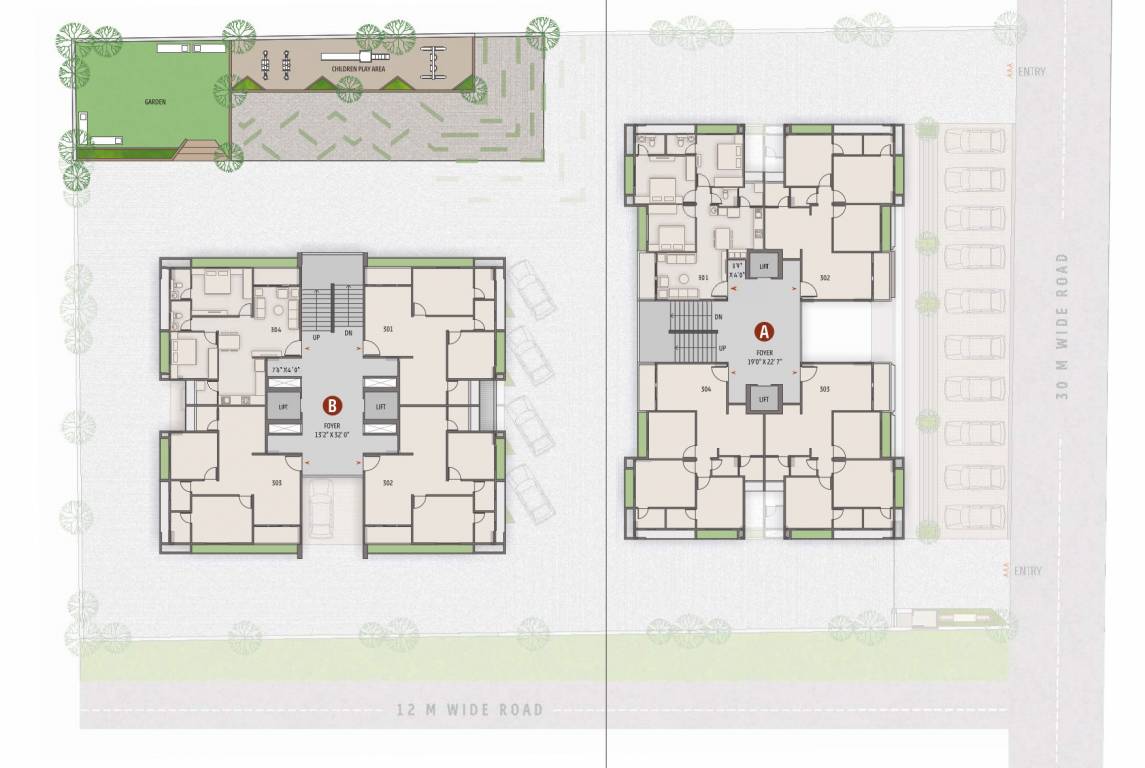  swastik marvella A,B Cluster Plan
