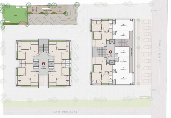  swastik-marvella A,B Cluster Plan for 1st Floor