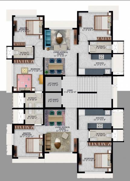  mary-villa Mary Villa Cluster Plan From 3rd To 4th Floor