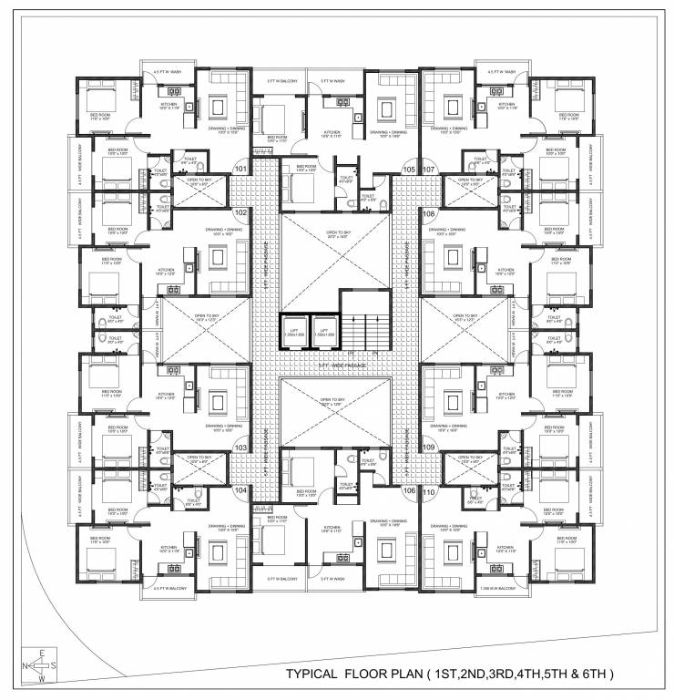  vastu square Vastu Square Cluster Plan From 1st To 6th Floor