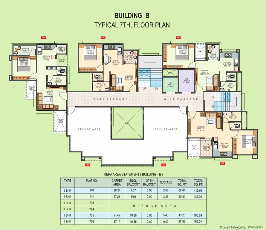  shubh shagun Building B Cluster Plan for 7th Floor