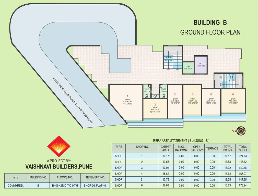  shubh shagun Building B Cluster Plan for ground Floor
