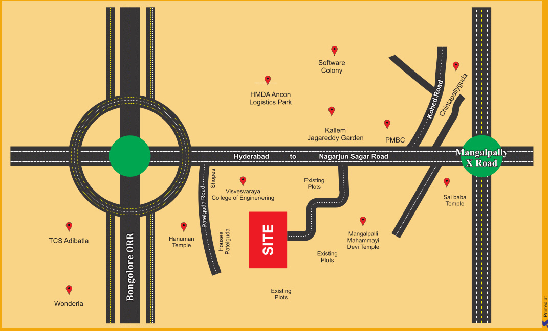  madhura nagar Location Plan