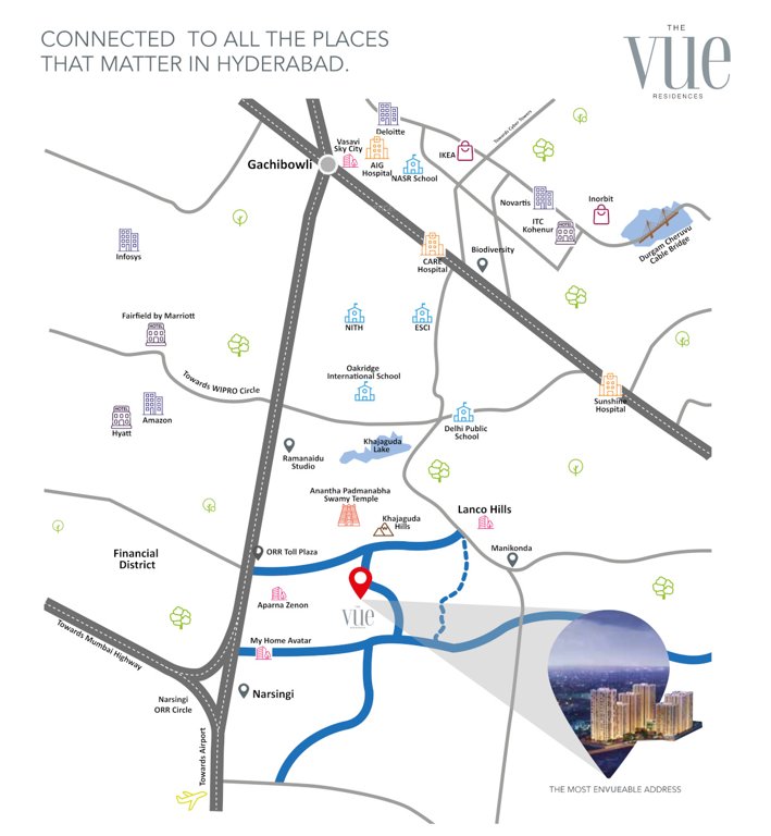  the vue residences Location Plan
