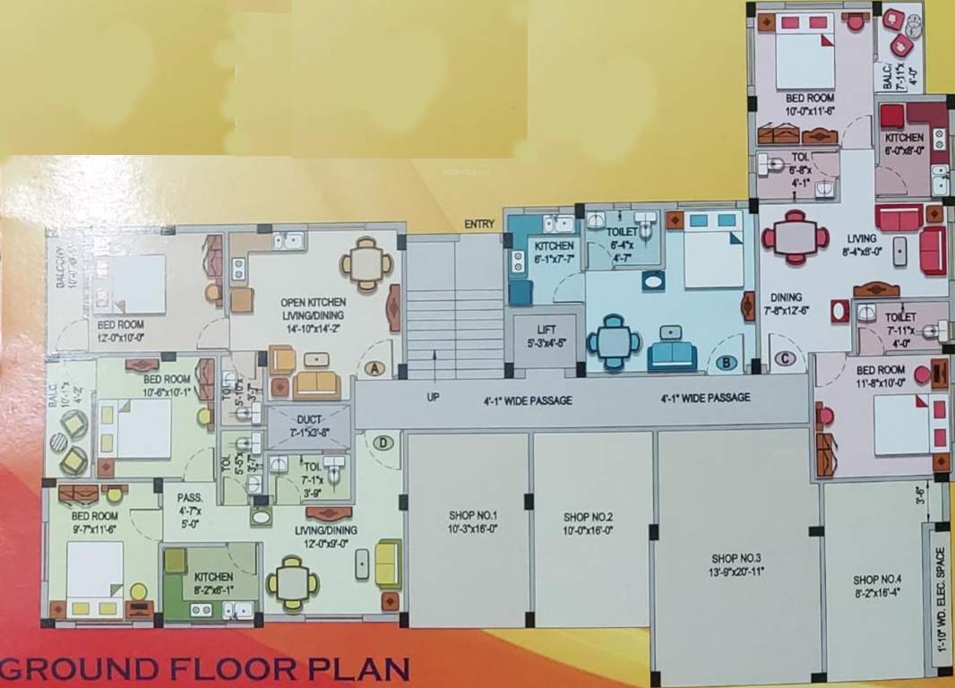  sarathi apartment Sarathi Apartment Cluster Plan For Ground Floor