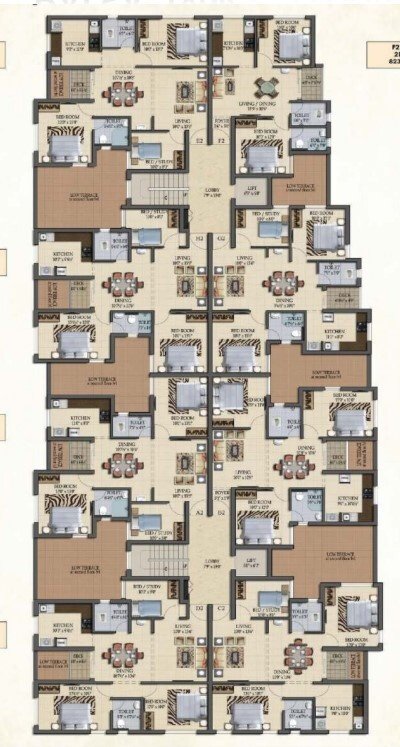  queens park Balsa Cluster Plan from 2nd to 4th Floor