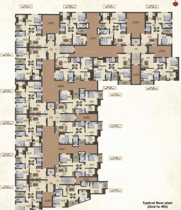  queens park Banayan Cluster Plan for 5th Floor