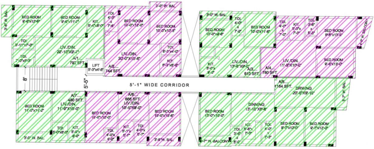  udayan complex Udayan Complex Typical Cluster Plan