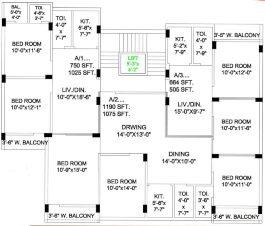  udayan complex Udayan Complex Typical Cluster Plan
