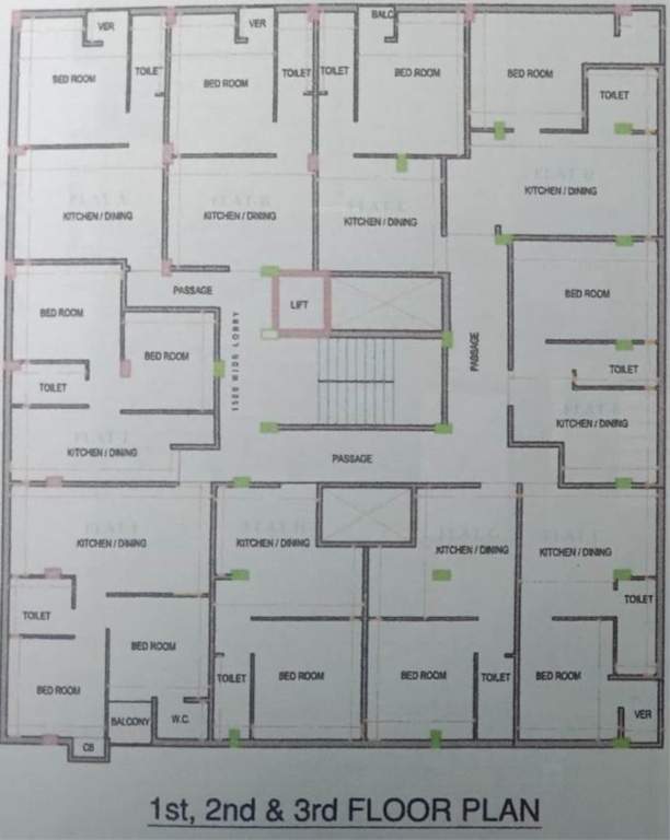  radha kunj Radha Kunj Cluster Plan from 1st to 3rd Floor