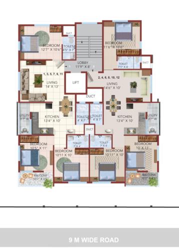  vijay-anand Vijay Anand Cluster Plan from 1st to 6th Floor