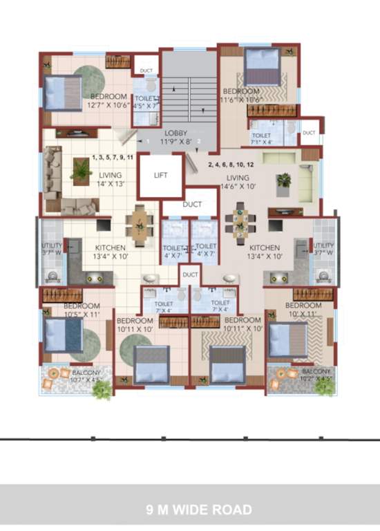  vijay anand Vijay Anand Cluster Plan from 1st to 6th Floor
