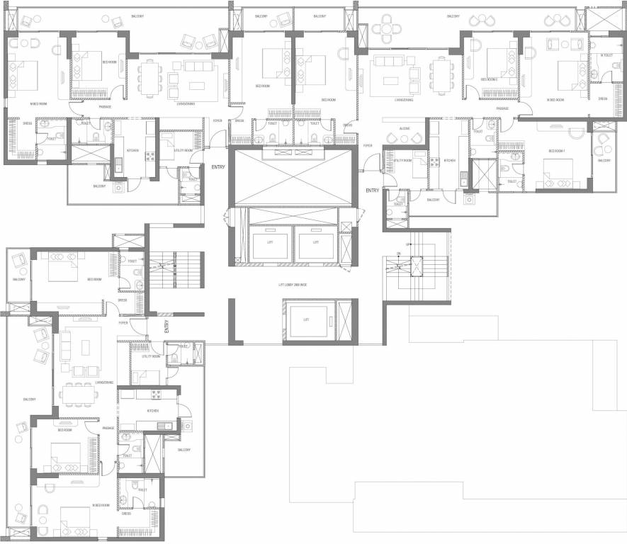  woods phase 3 Regia Tower 9 Cluster Plan From 33th To 34th Floor