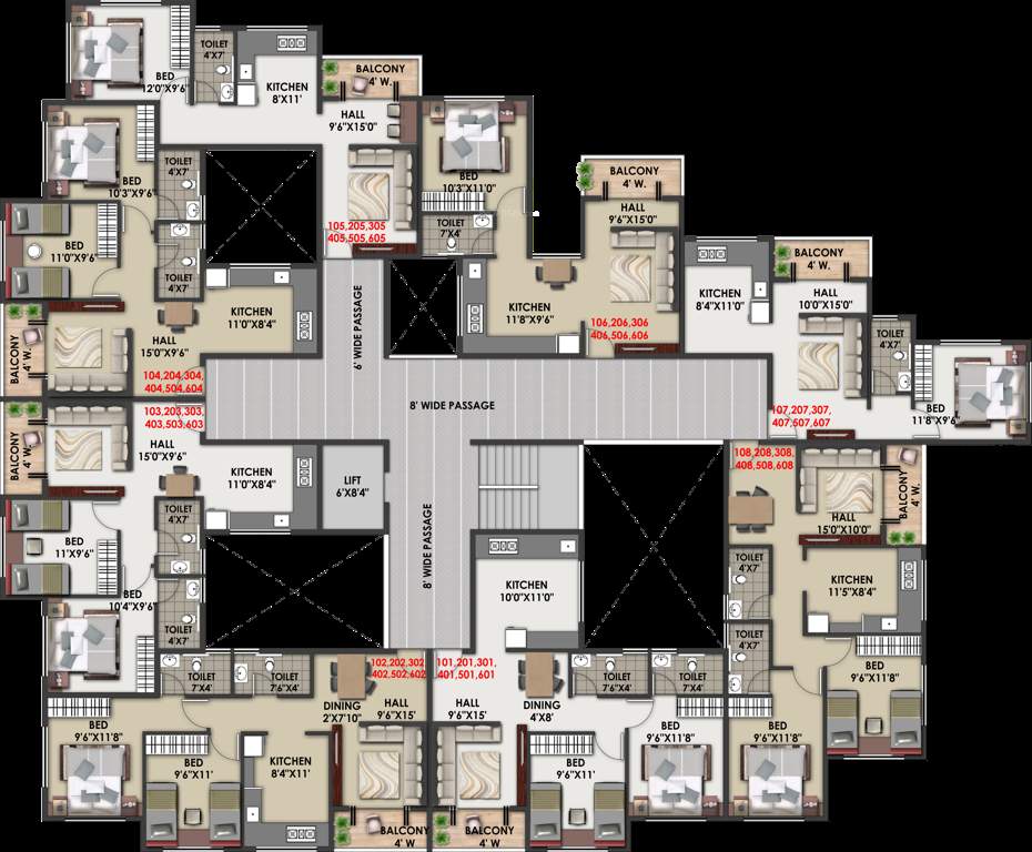  vedant apartment Vedant Apartment Cluster Plan