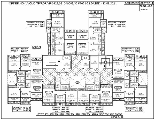  samaira-residency Wing C Cluster Plan
