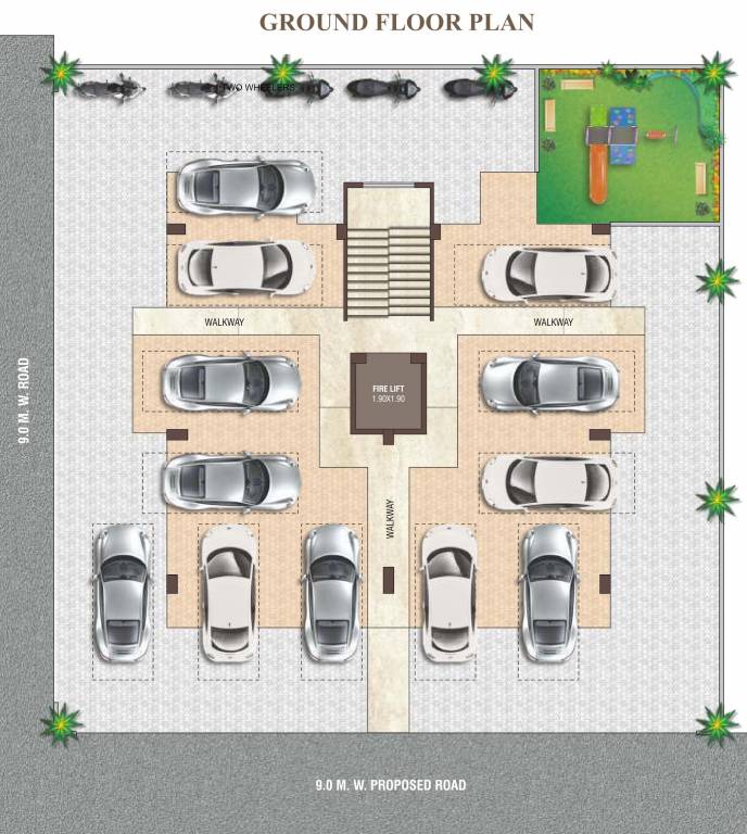  vanraj homes Vanraj Homes Cluster Plan for ground Floor