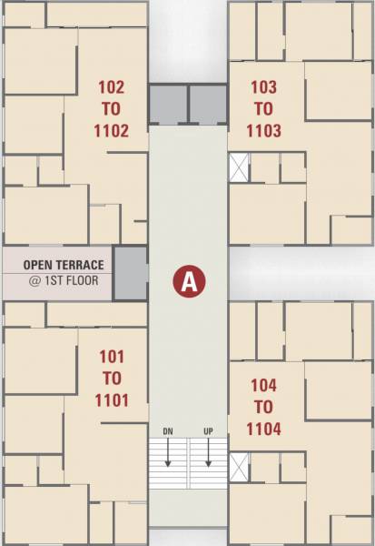  siddhashila Block A Cluster Plan from 1st to 9th Floor