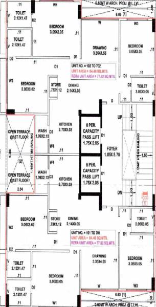  shrey-elysium Shrey Elysium Cluster Plan from 1st to 7th Floor