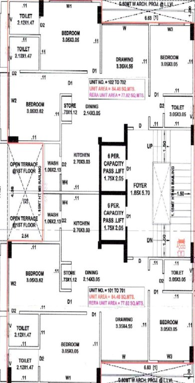  shrey elysium Shrey Elysium Cluster Plan from 1st to 7th Floor