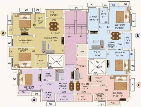  tolly-court Block 1 Typical Cluster Plan