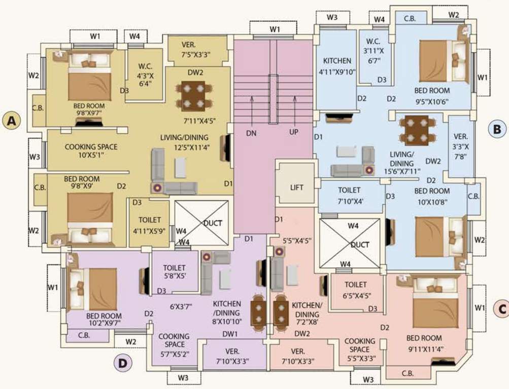  tolly court Block 1 Typical Cluster Plan