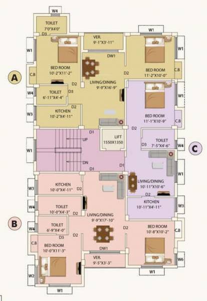  tolly-court Block 4 Typical Cluster Plan