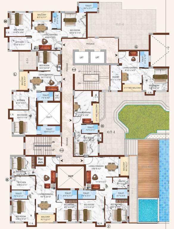  willow estate Block 2 Tower 3 Cluster Plan For 6th Floor