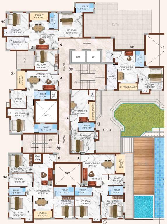  willow estate Block 2 Tower 3 Cluster Plan For 7th Floor