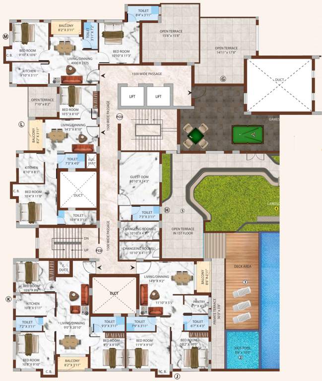  willow estate Block 2 Tower 3 Typical Cluster Plan