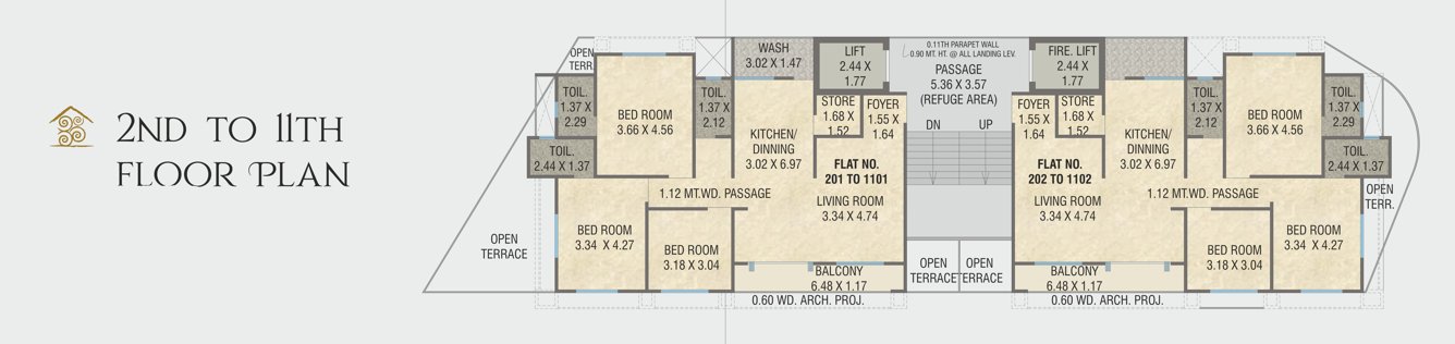  om orison Block A Cluster Plan From 2nd To 11th Floor