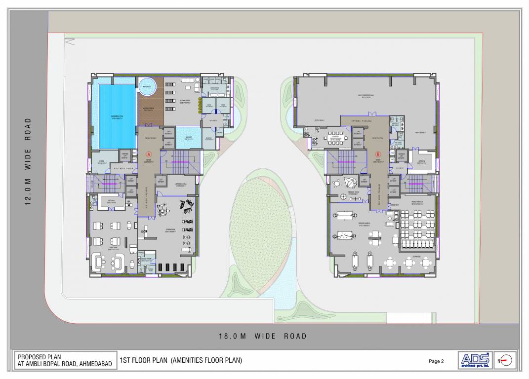 gharana Block A And B Cluster Plan for 1st Floor