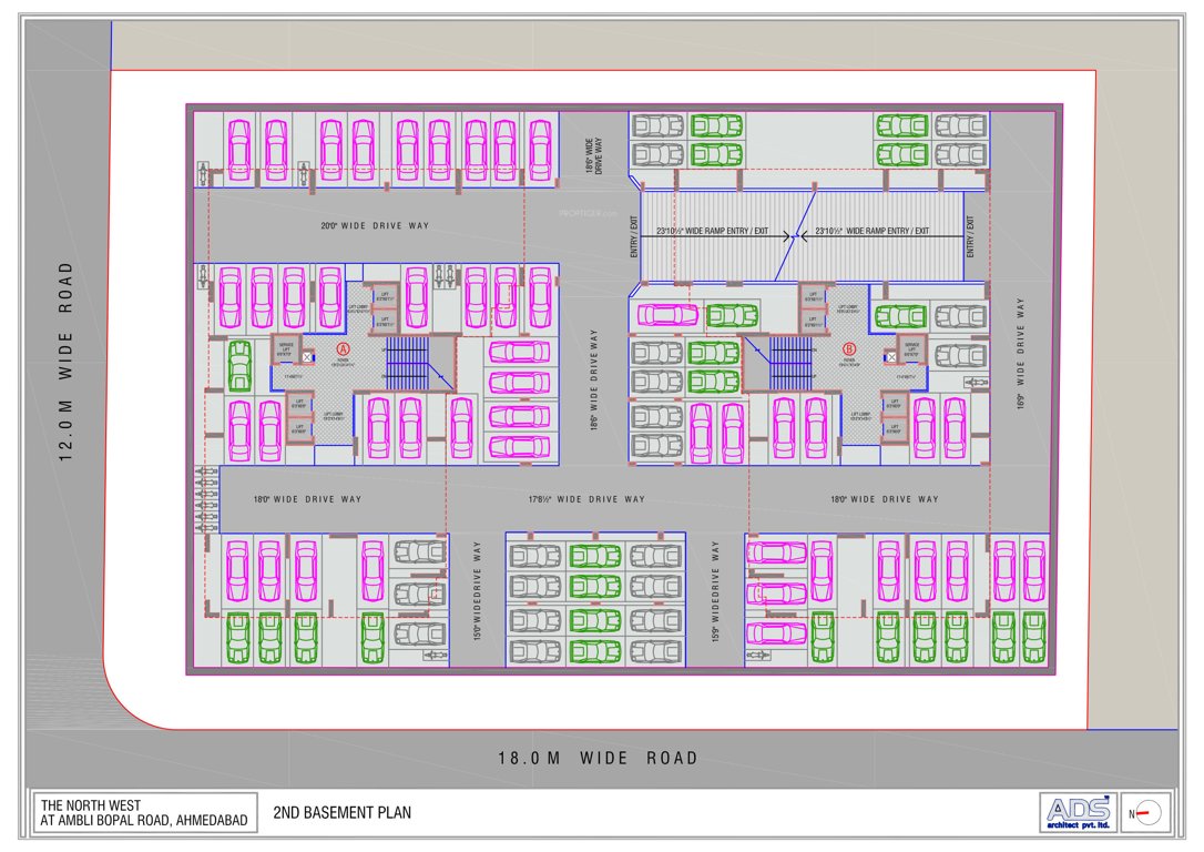 gharana Block A And B Cluster Plan for Basement 2 Floor