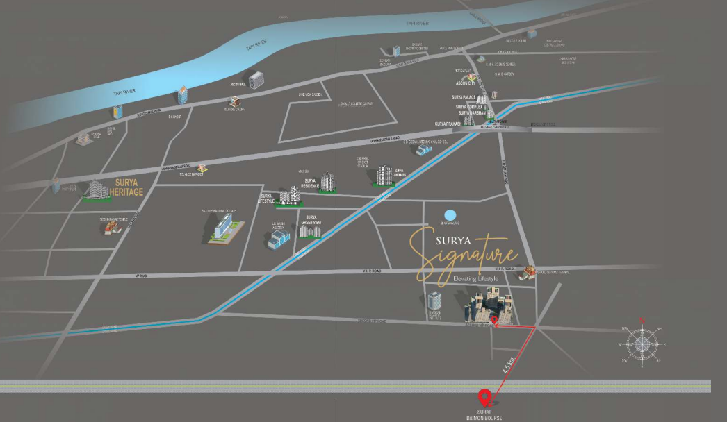 surya signature Location Plan
