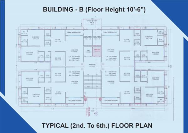 B Cluster Plan from 2nd to 6th Floor nidhi-residency B Cluster Plan from 2nd to 6th Floor