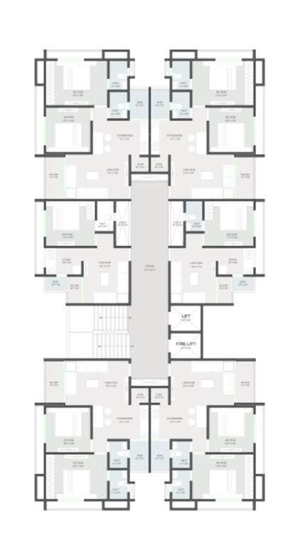  heights Heights Cluster Plan from 1st to 6th Floor