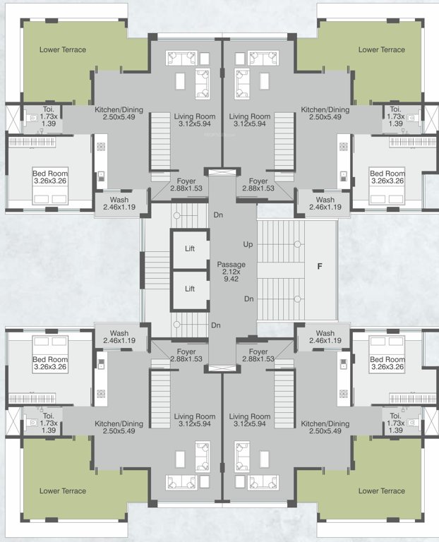 posh pavilion Block F Cluster Plan for 8th Floor