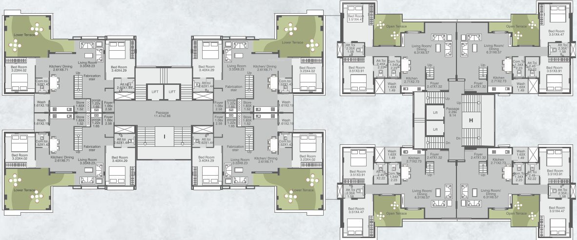 posh pavilion Block H & I Cluster Plan for 8th Floor