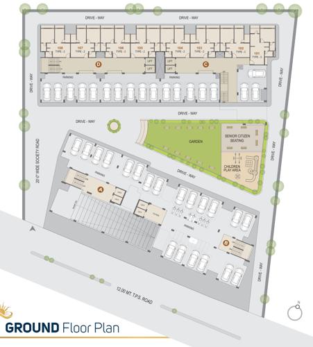 homes1 Block A, Block B, Block C And Block D  Cluster Plan for ground Floor
