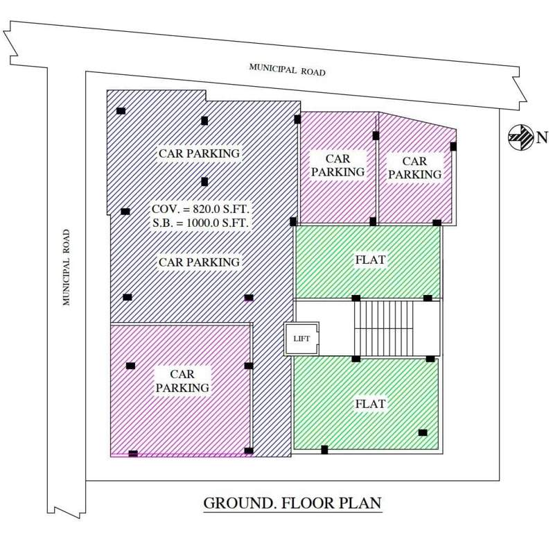  suchana apartment Suchana Apartmen Cluster Plan for Ground Floor